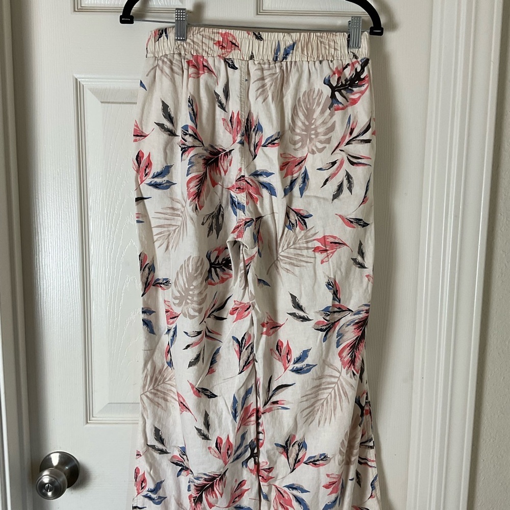 Briggs Leaf Pattern Pants - Linen Blend Woman’s S… - image 8